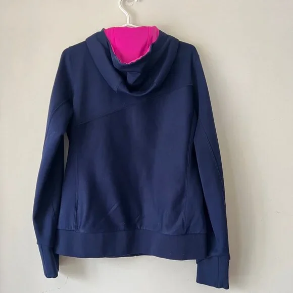 The North Face Hoodie in Navy Blue and Hot Pink Accent, Size M - Picture 5 of 14